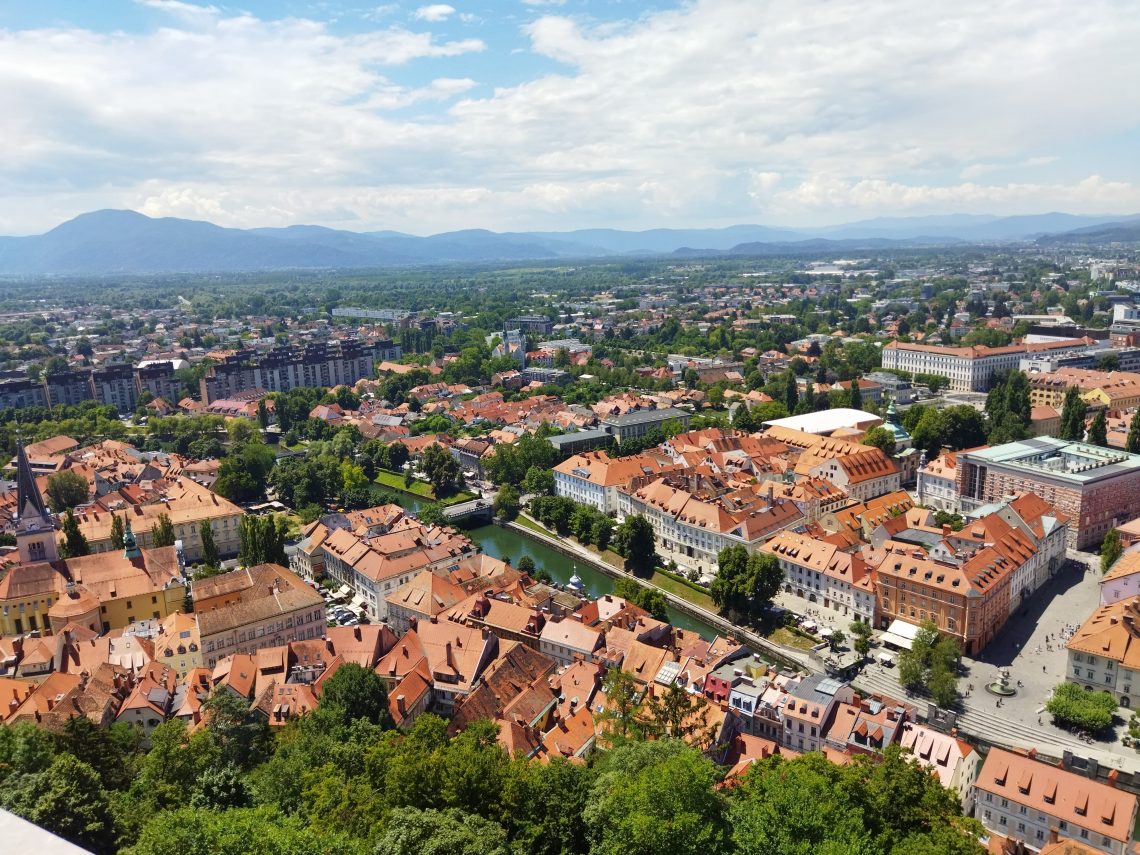 Ljubljana Kalesi'nden Ljubljana manzarası, Slovenya
