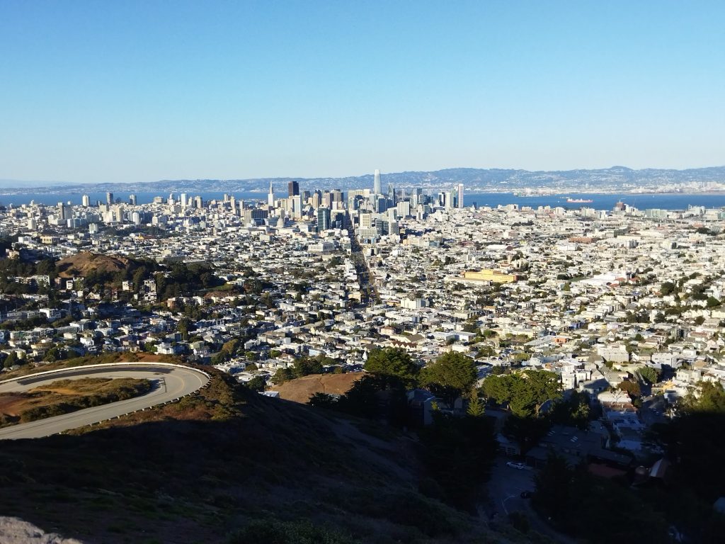 Twin Peaks manzarası, San Francisco, ABD