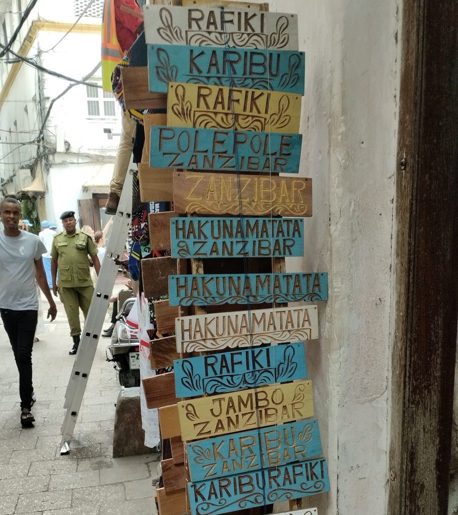 Svahili sözcük levhaları, Zanzibar, Tanzanya