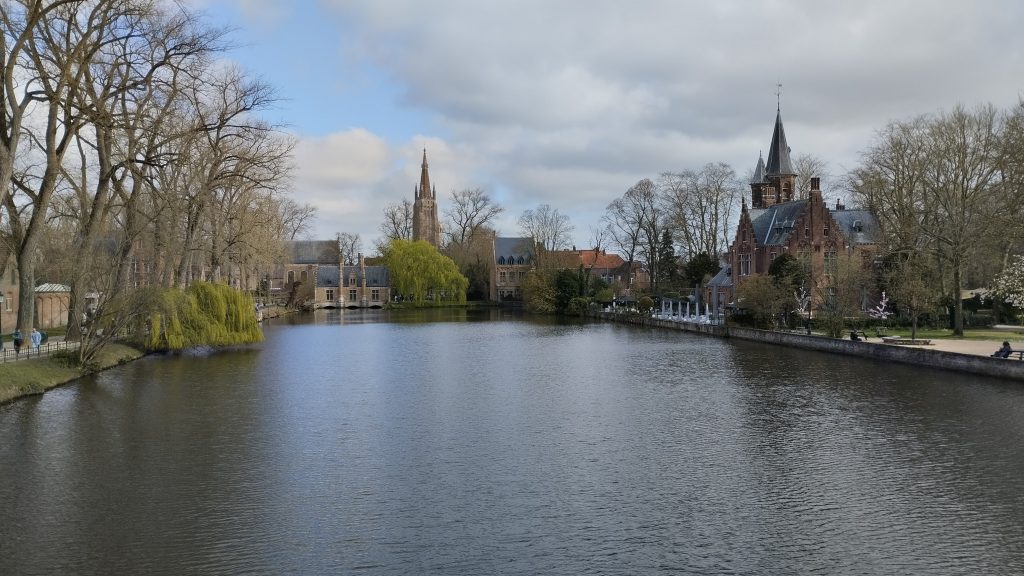 Minnewater Park, Brugge, Belçika