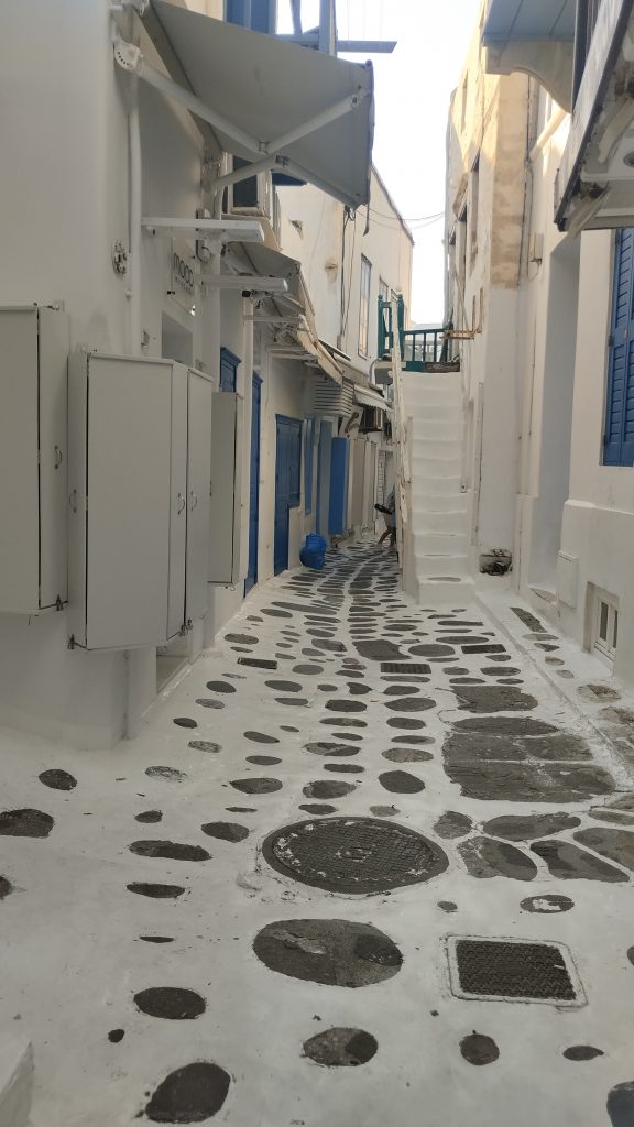 Little Venice sokakları, Mikonos, Yunanistan