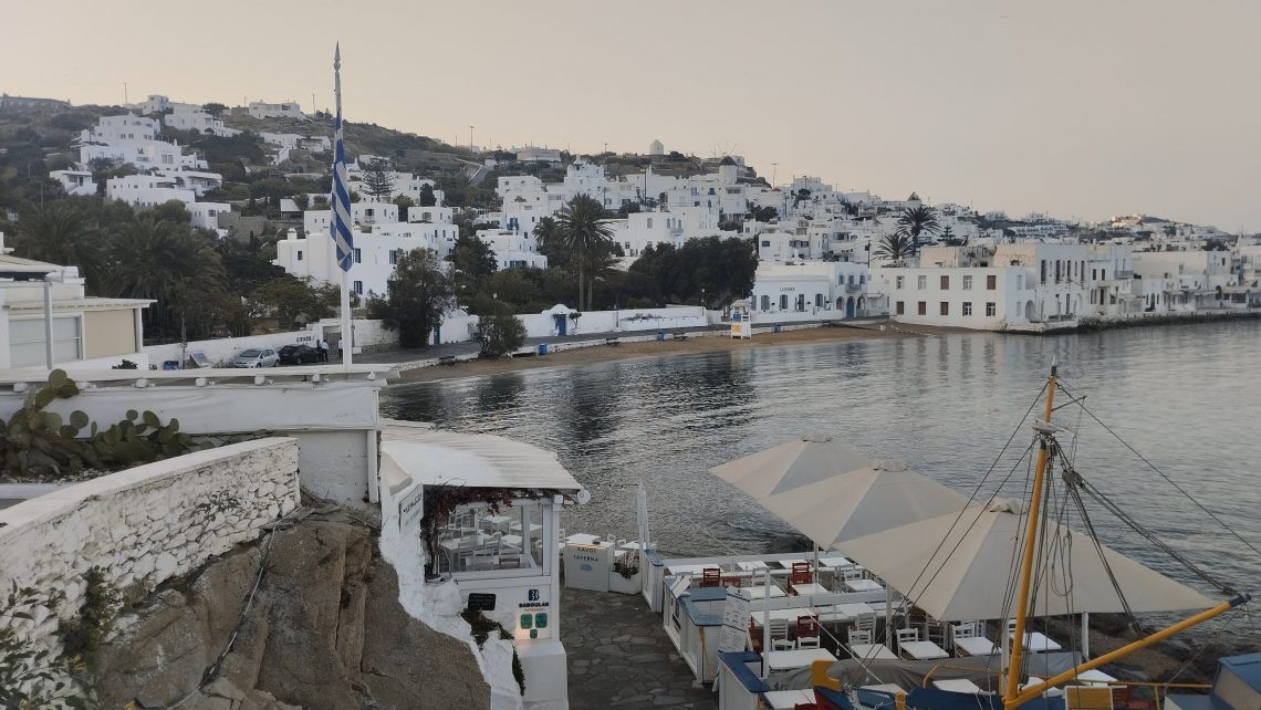 Mikonos manzarası, Yunanistan