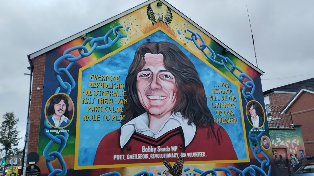 Bobby Sands duvar resmi, Belfast, Kuzey İrlanda